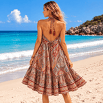 Vestido Mara Corto Terracota Oriental - BOUTIQUEDELAINDIA