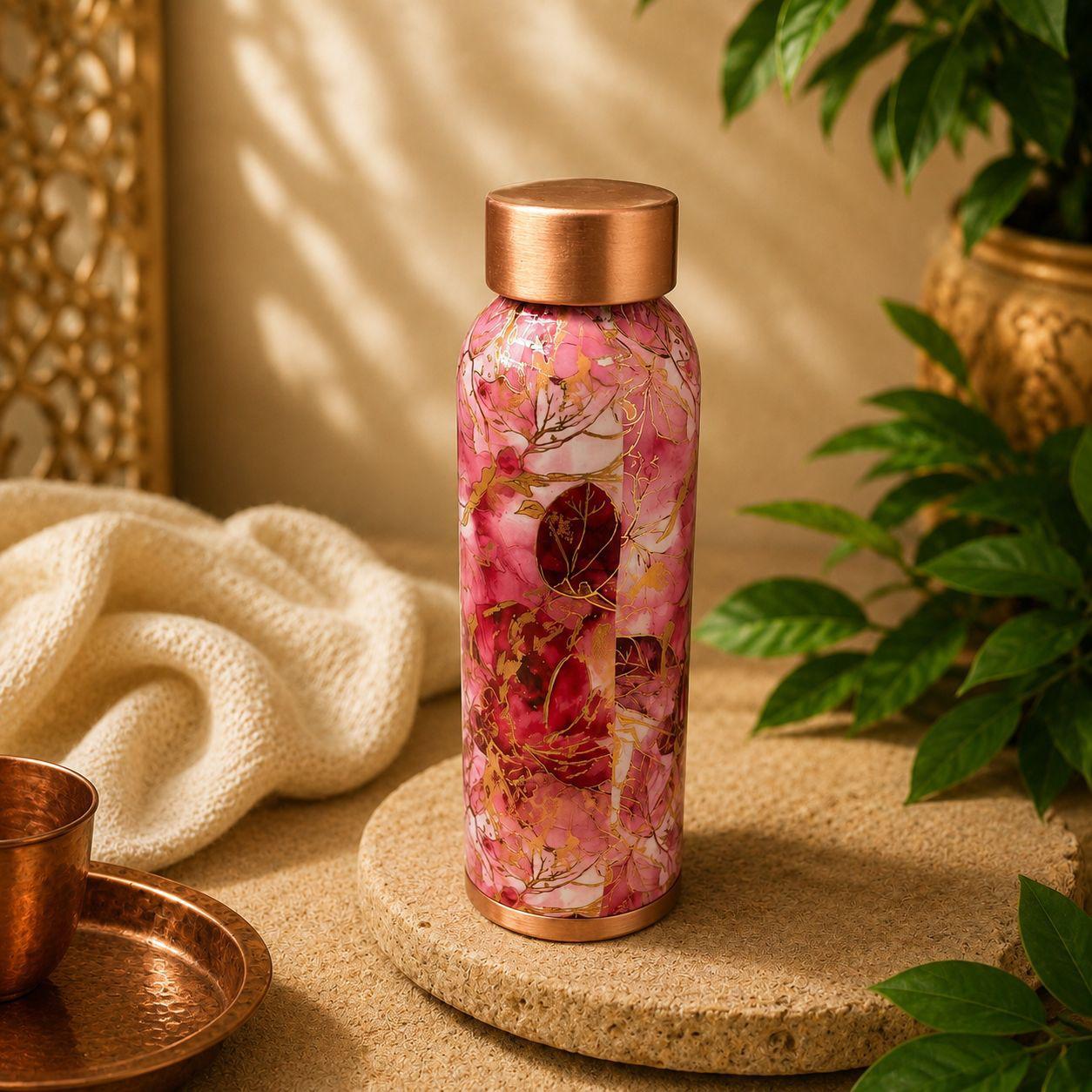 Botella de Cobre Sakura - BOUTIQUEDELAINDIA