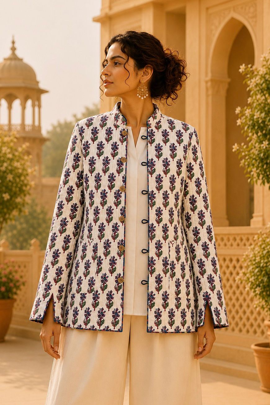 Chaqueta Doble Faz Indigo Lotus