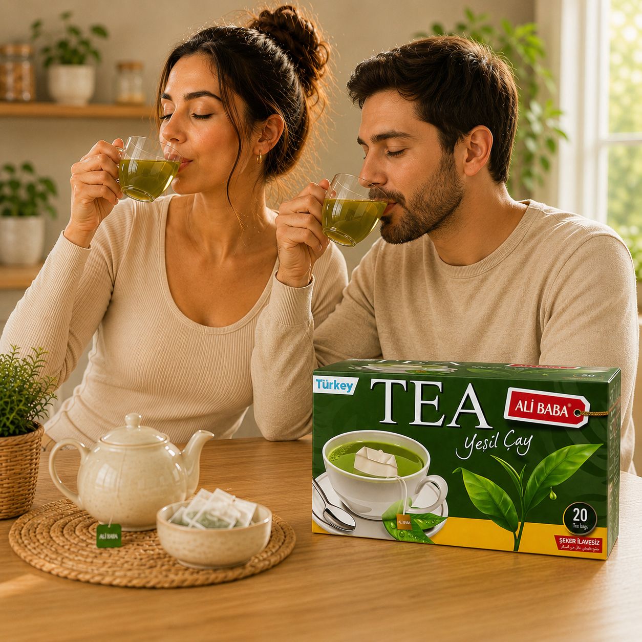 Té Turco Verde Tizanas Ali Baba - BOUTIQUEDELAINDIA
