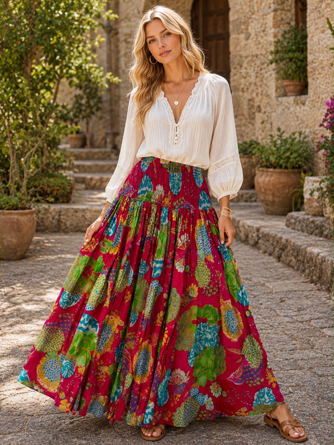 Falda Zahara Roja