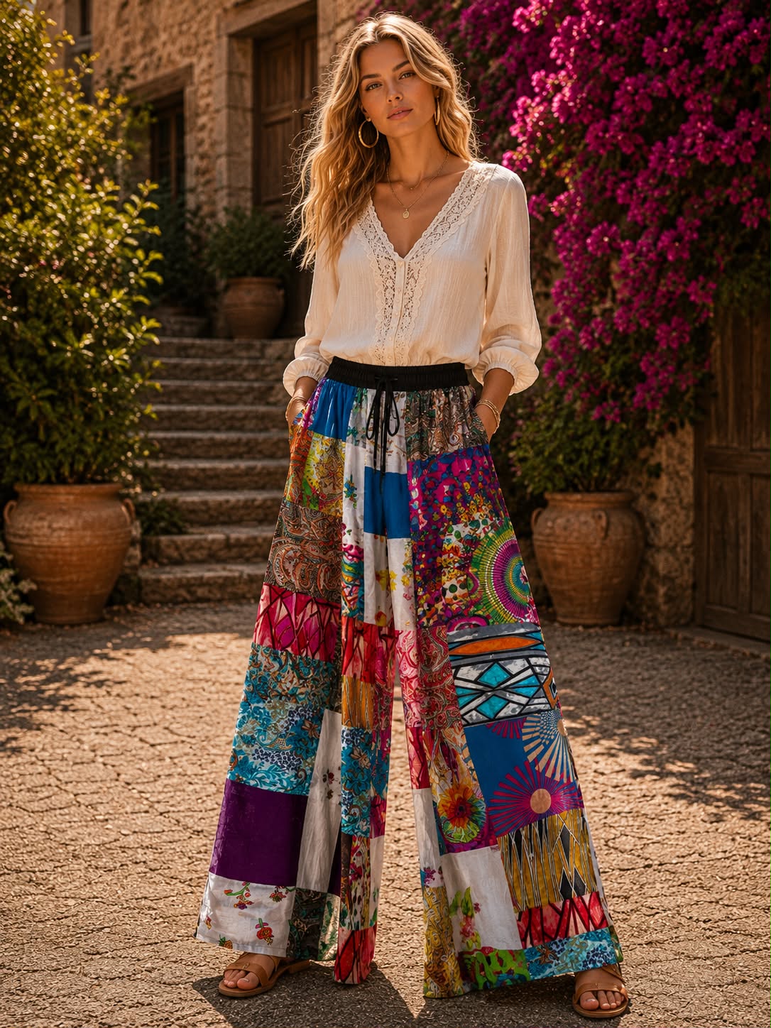 Pantalón Palazzo Zafiro Bohemio