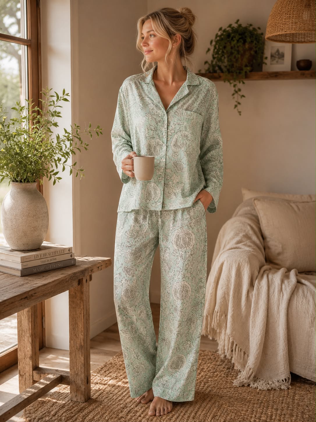 Pijama Block Print Brisa Costera