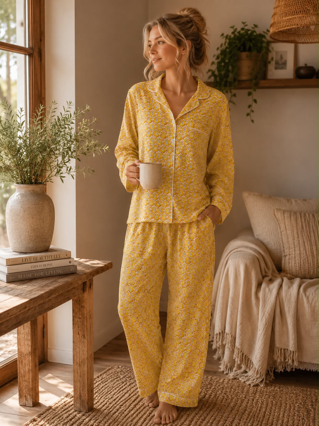 Pijama Block Print Sol de Jaipur