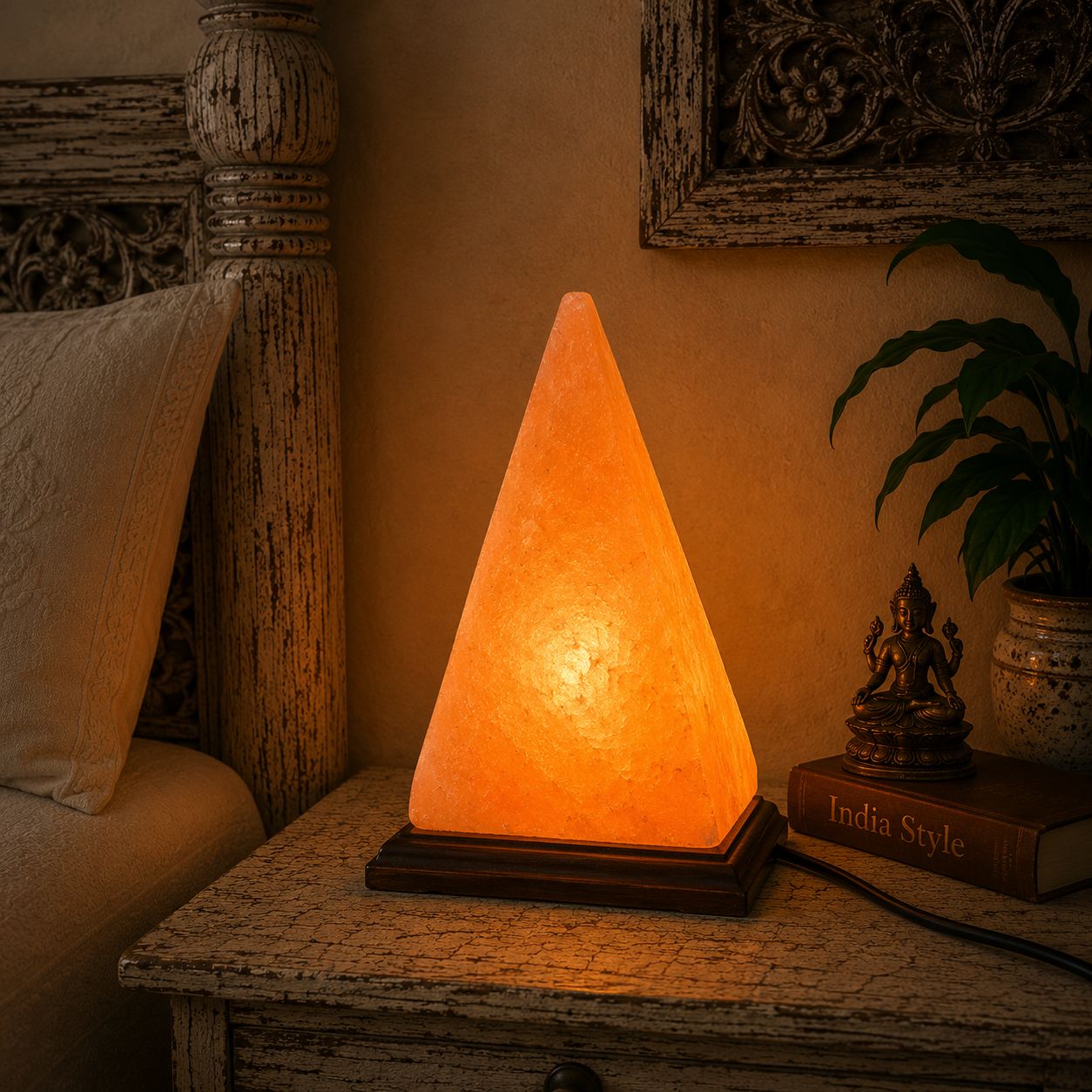 Lámpara de Sal Himalaya Shanti - BOUTIQUEDELAINDIA