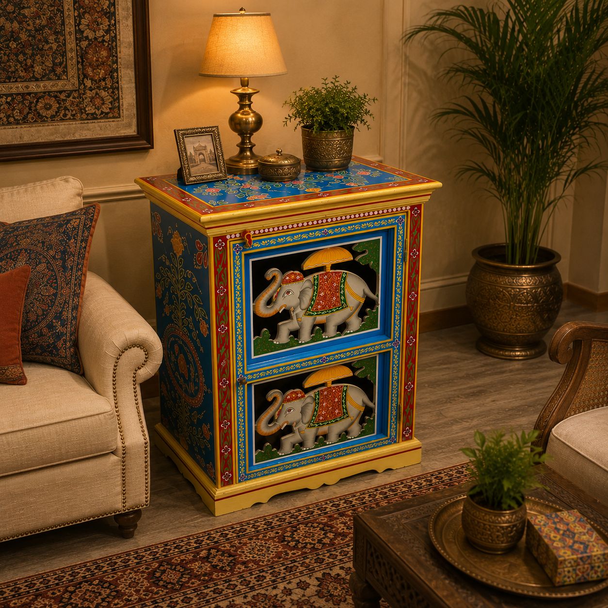 Mesa Auxiliar Elefante de la India