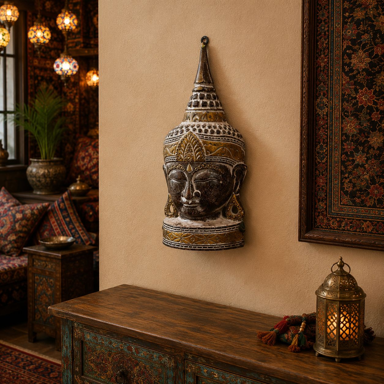 Cabeza Decorativa Buda Ananda - BOUTIQUEDELAINDIA