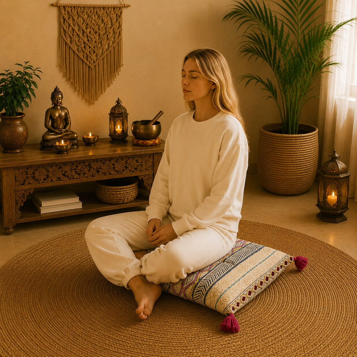 Cojín de Meditación Alma Oriental - R60 - BOUTIQUEDELAINDIA