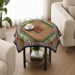Mantel Cuadrado Artesanal con Bordados Tradicionales - BOUTIQUEDELAINDIA