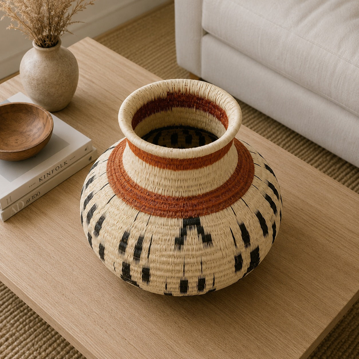 Artesanía werrengue, centro de mesa artesanal, artesanía colombiana, accesorios para sala, Boutique de la India Colombia