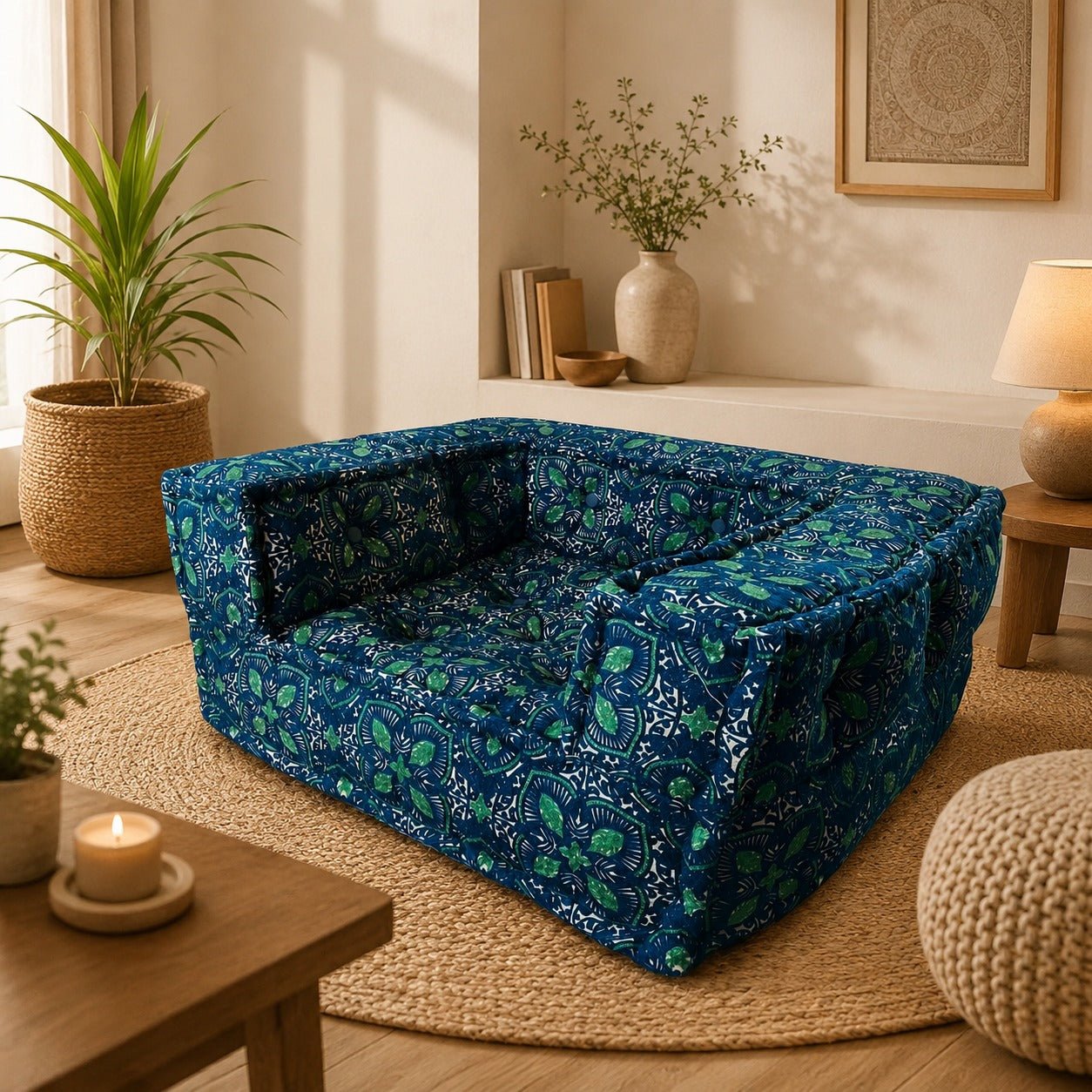 Sofá de Piso Aaradhya Lounge Lux - BOUTIQUEDELAINDIA