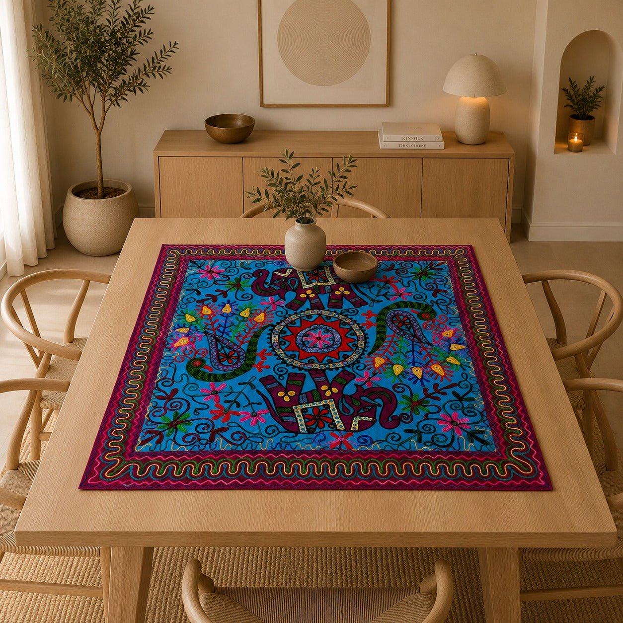 Mantel de Mesa Neel Gaj de la India - BOUTIQUEDELAINDIA