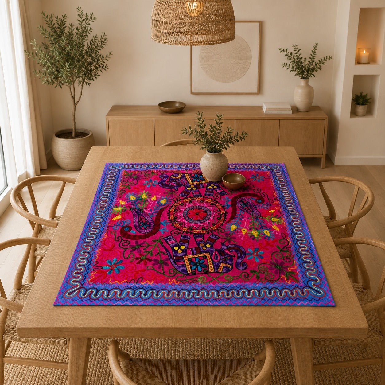 Mantel de Mesa Padma Mandala de la India - BOUTIQUEDELAINDIA