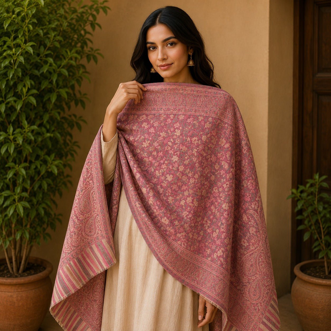 Pashmina Imperial Jardín de Cachemira - BOUTIQUEDELAINDIA