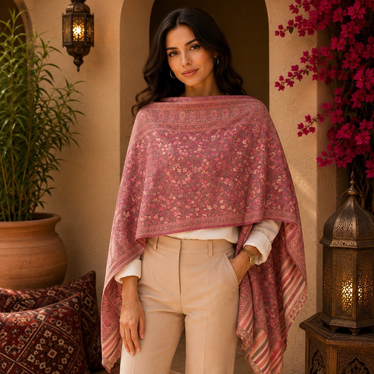 Pashmina Imperial Jardín de Cachemira - BOUTIQUEDELAINDIA