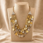 Collar artesanal, collar de monedas, collar plateado, collar boho, collar étnico, joyería india - BOUTIQUEDELAINDIA