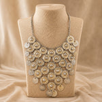 Collar artesanal, collar de monedas, collar plateado, collar boho, collar étnico, joyería india - BOUTIQUEDELAINDIA