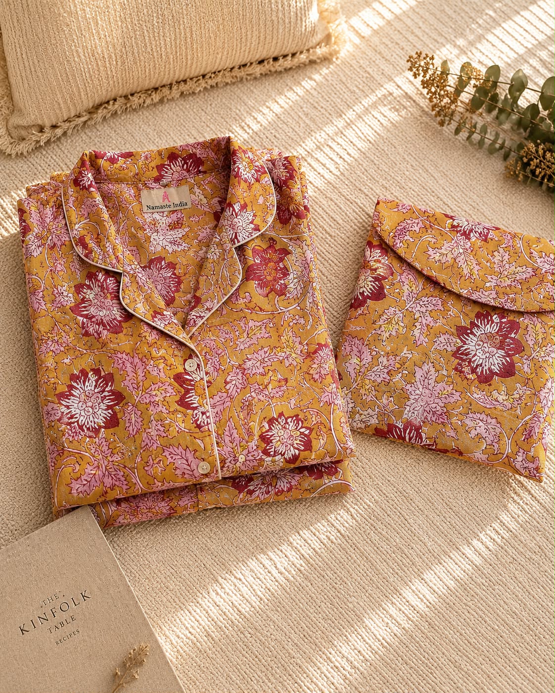 Pijama Block Print Luz de Otoño - BOUTIQUEDELAINDIA