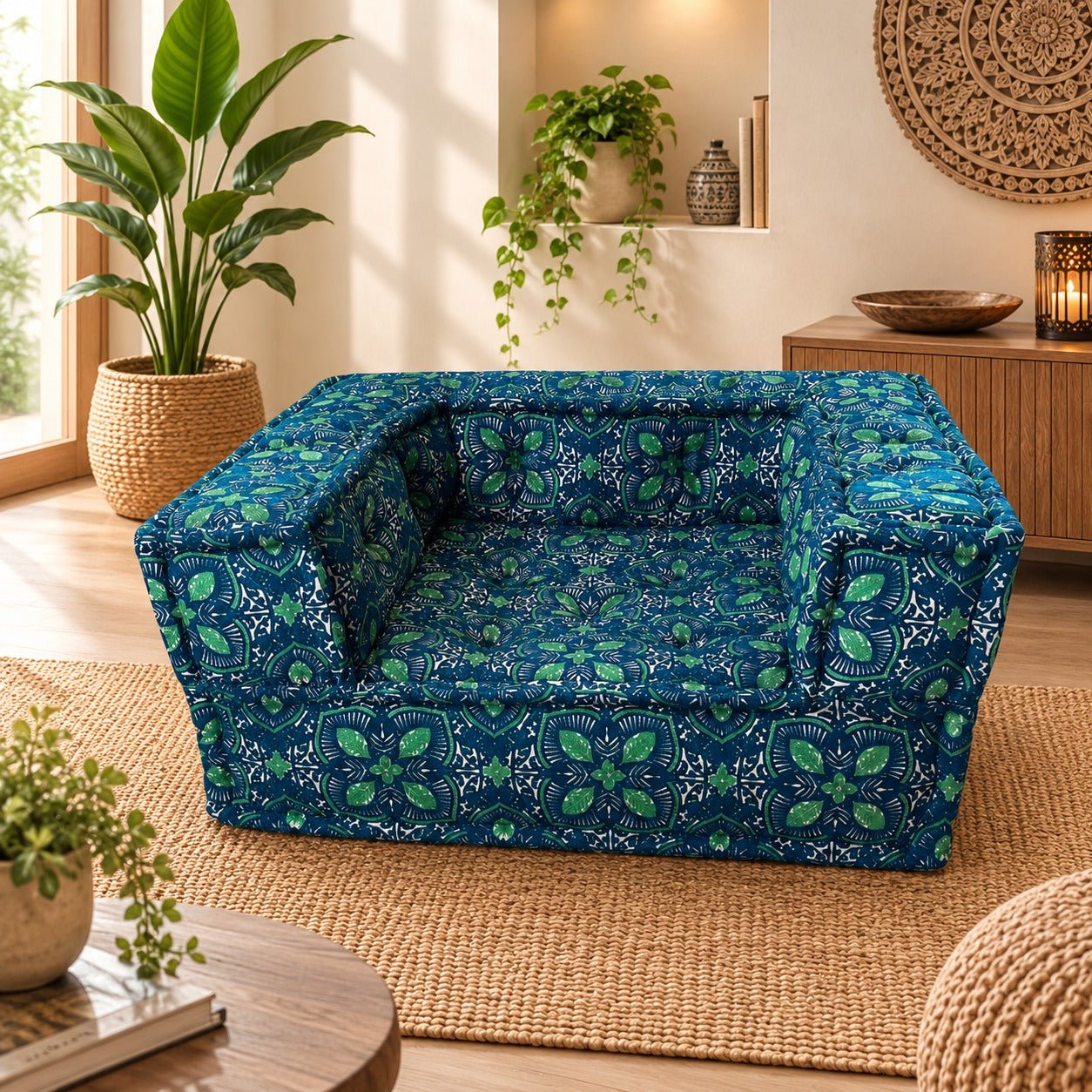 Sofá de Piso Aaradhya Lounge Lux - BOUTIQUEDELAINDIA