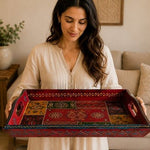 Bandeja Artesanal Mandala Shakti de Madera Grande - BOUTIQUEDELAINDIA