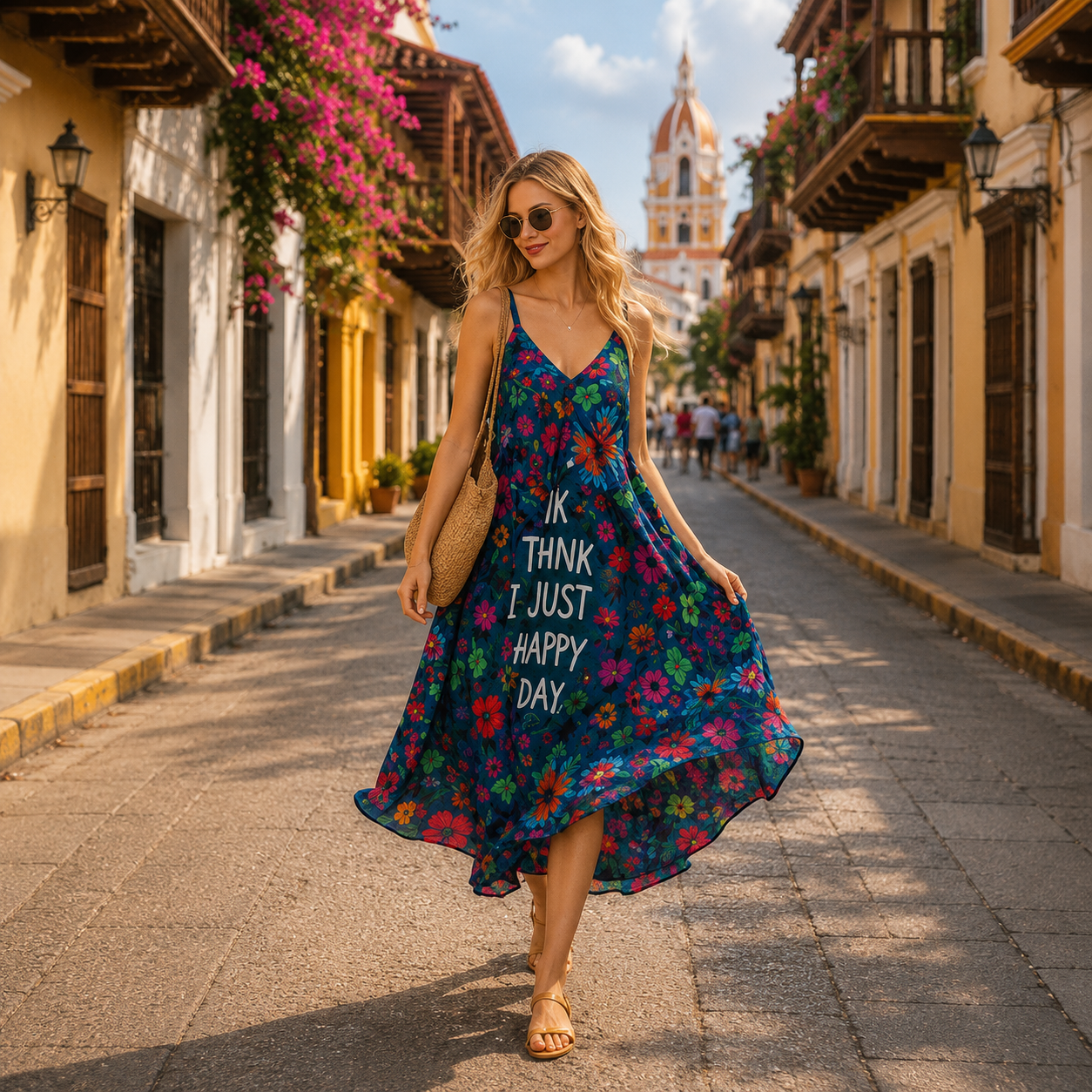 Vestido Tela Liviana DR-6-1 Azul Marino 