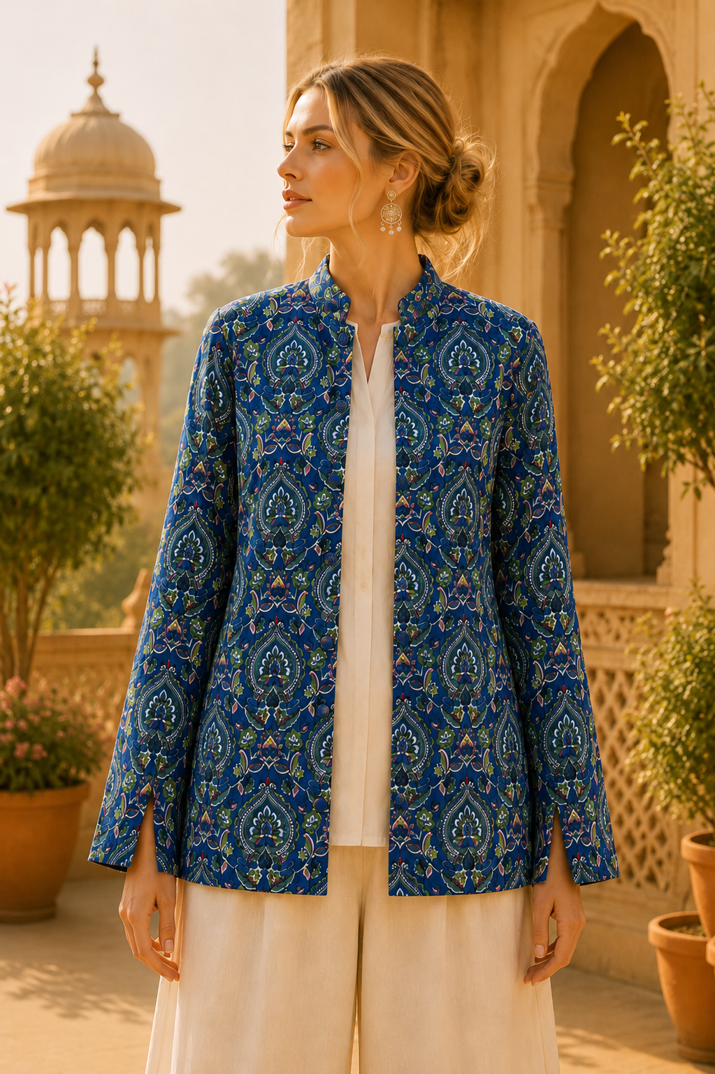 Chaqueta Doble Faz Rosa Lotus