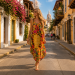 Vestido Tela Liviana DR-6-1 Amarillo 