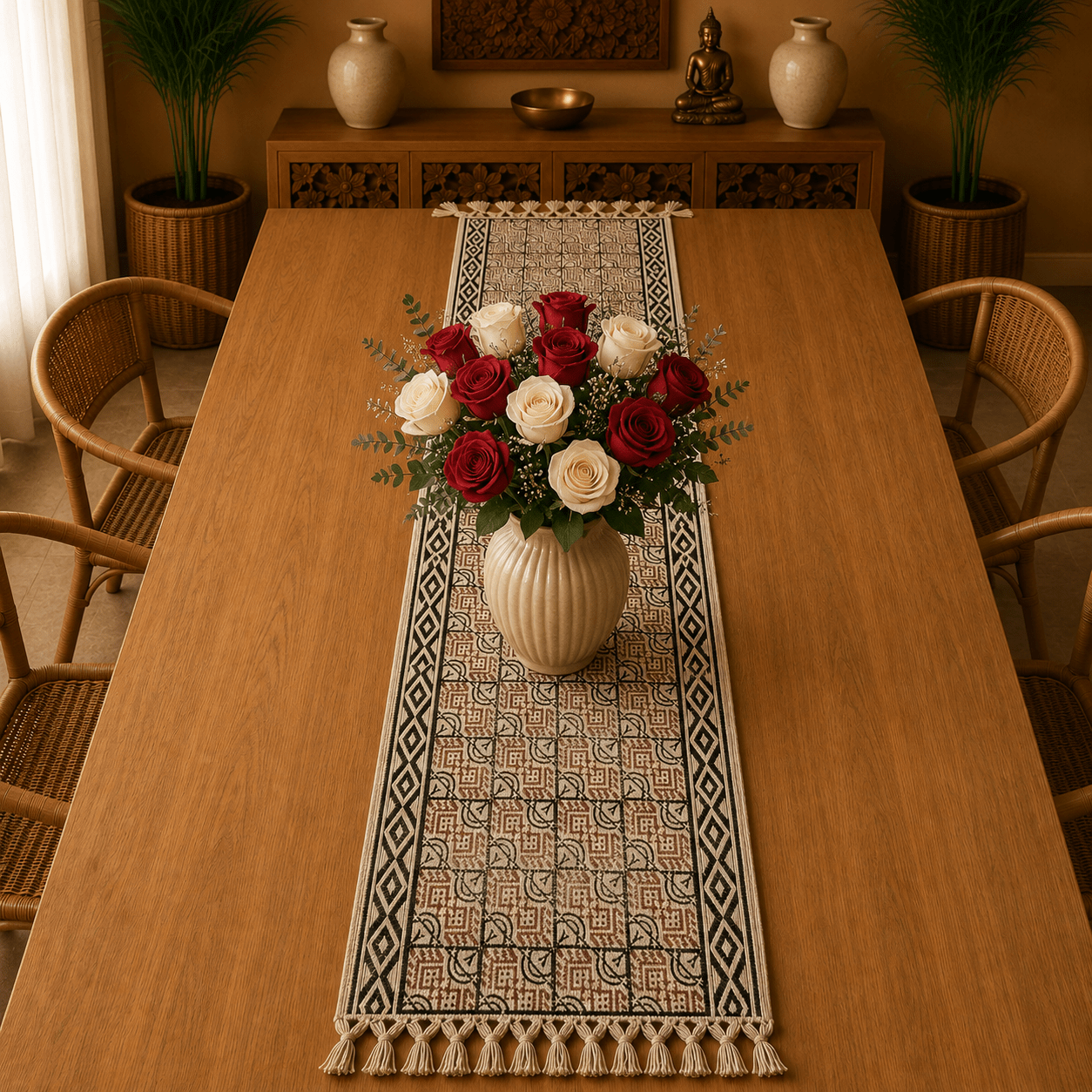 Camino de Mesa Varanasi Sacred Weave - BOUTIQUEDELAINDIA