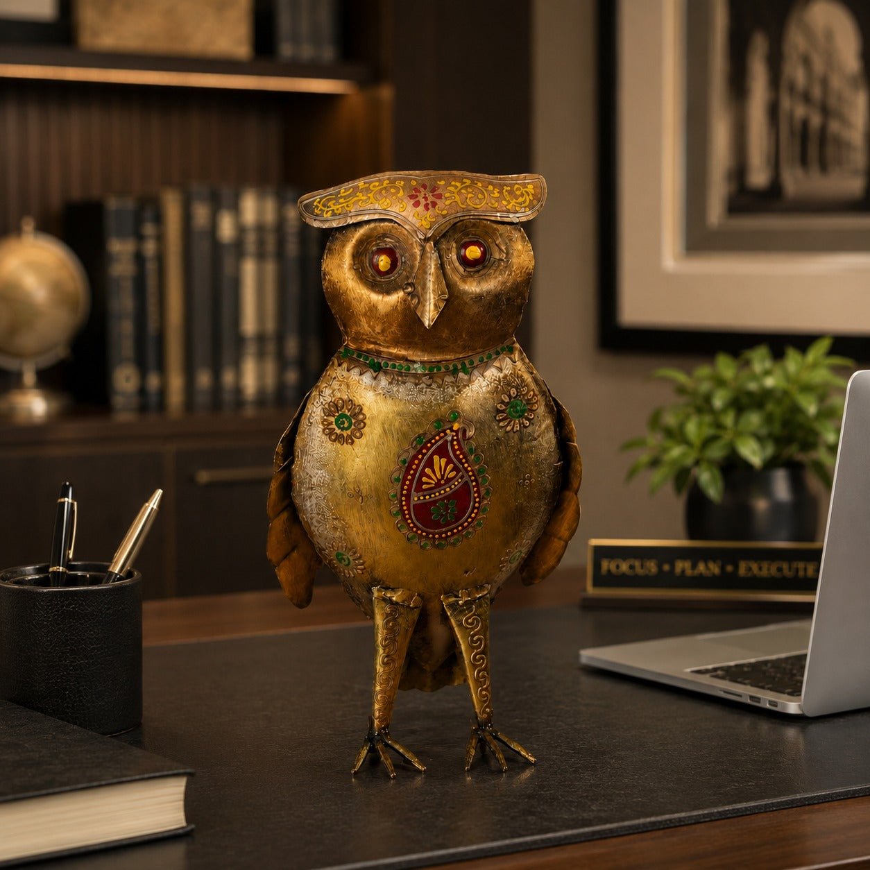 Búho Decorativo Aarav del Árbol de la Sabiduría - BOUTIQUEDELAINDIA