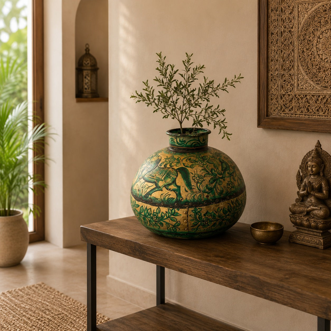 Jarrón Decorativo Ashvavana de la India