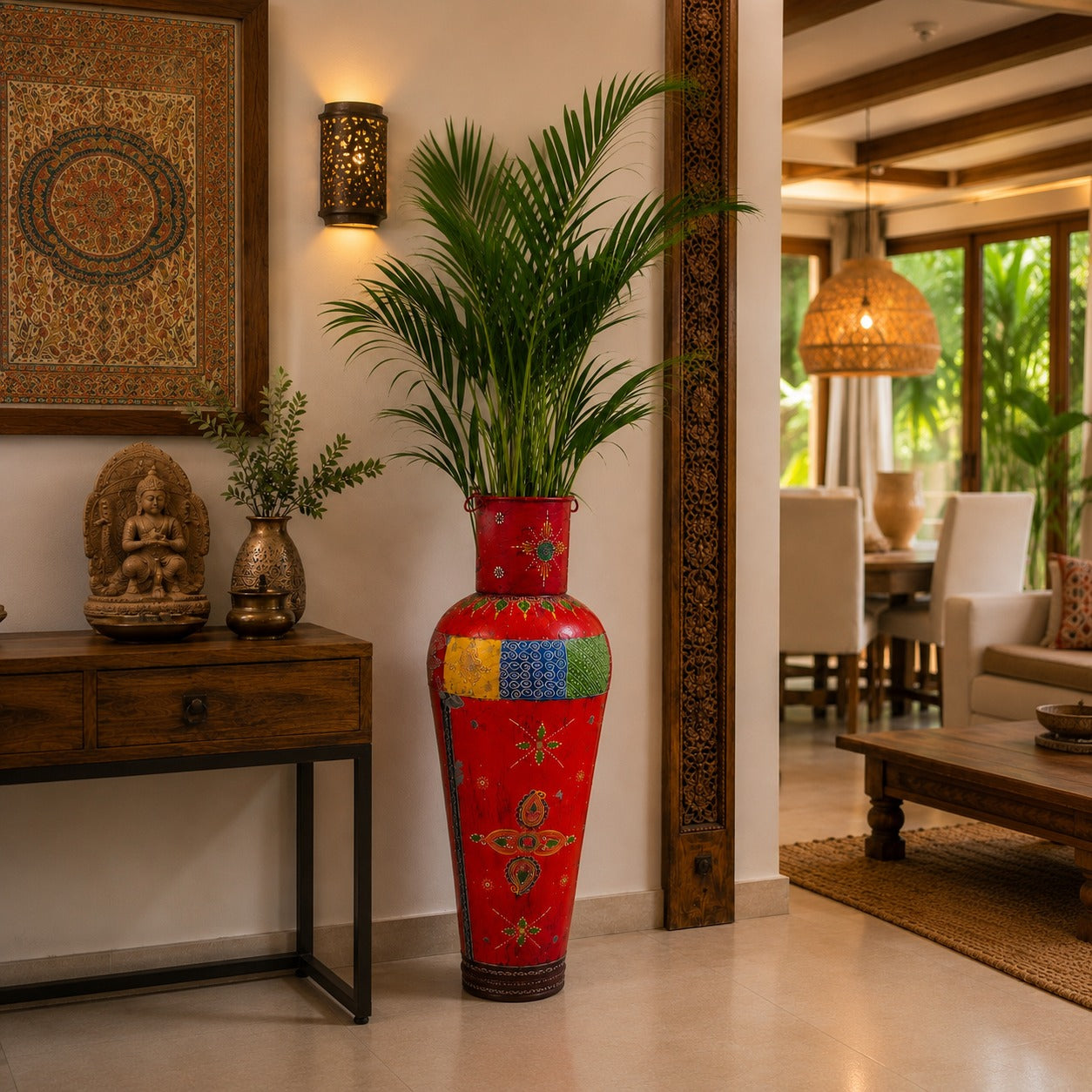 Jarrón Decorativo Rajvasa de la India