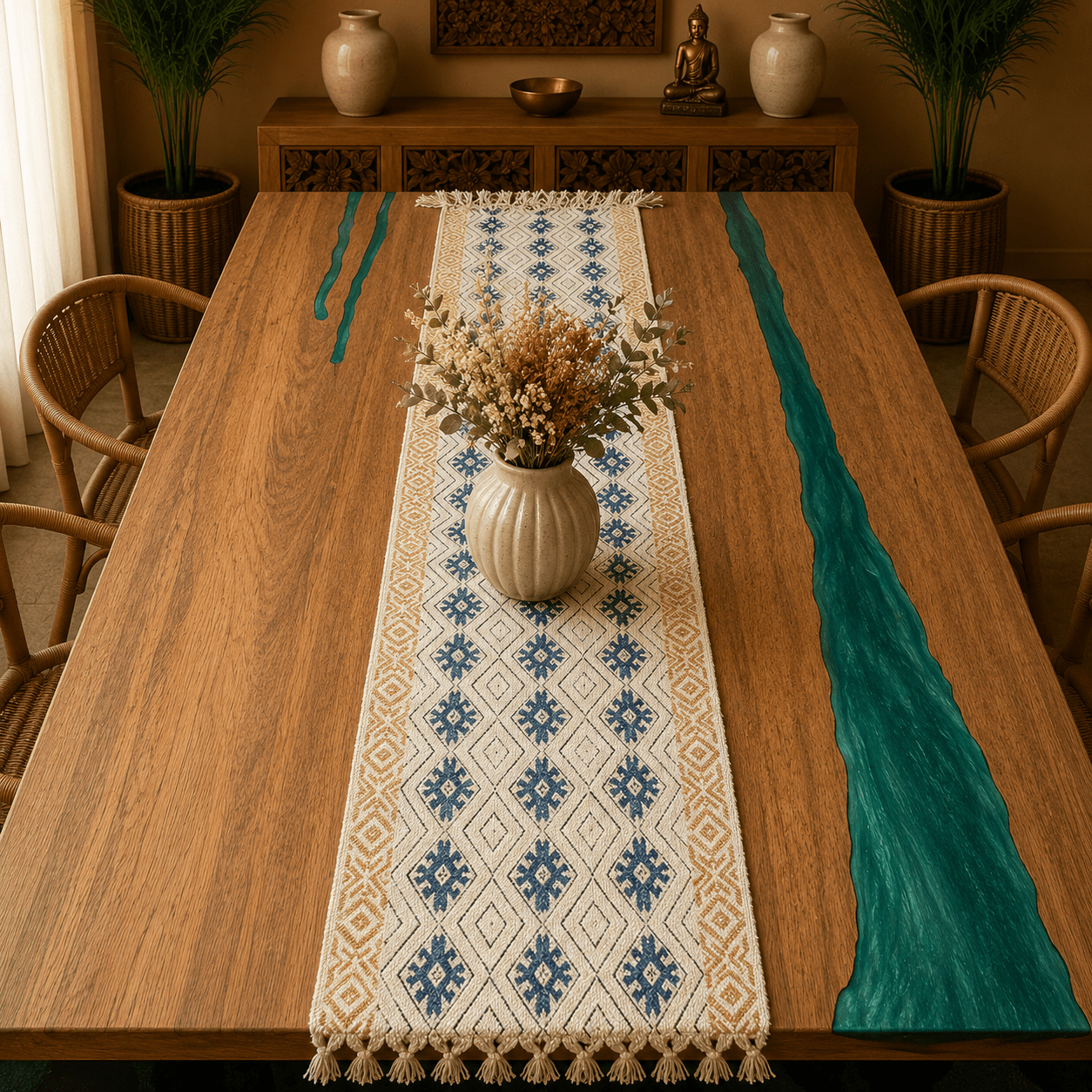 Camino de Mesa Meher del Palacio Azul - BOUTIQUEDELAINDIA
