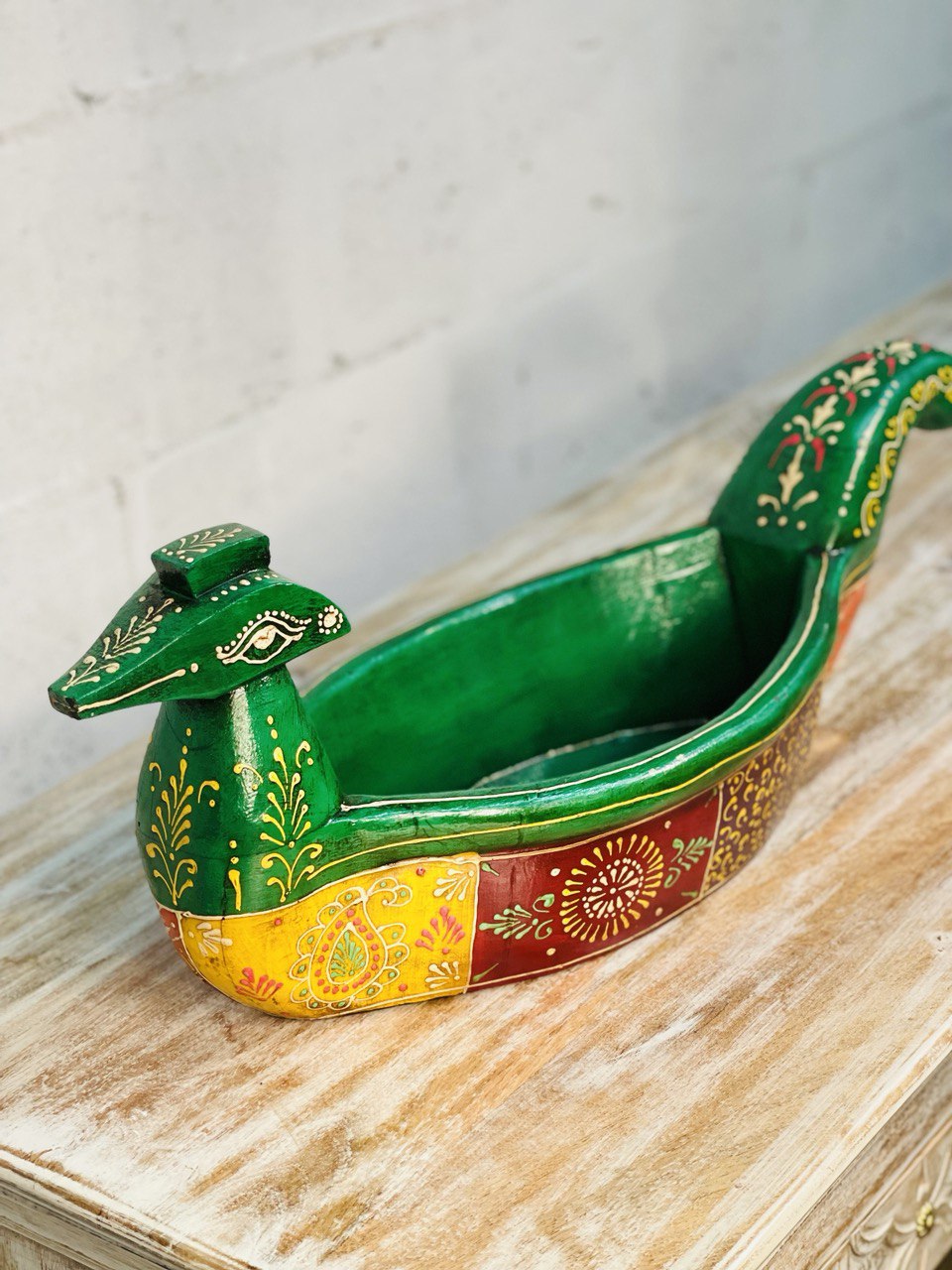 Frutero "Pato en la Huerta" - Madera Pintada a Mano