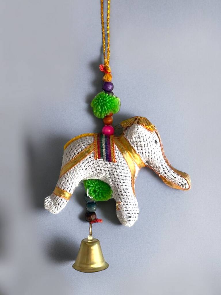 Adorno de Colgante de Elefante Blanco