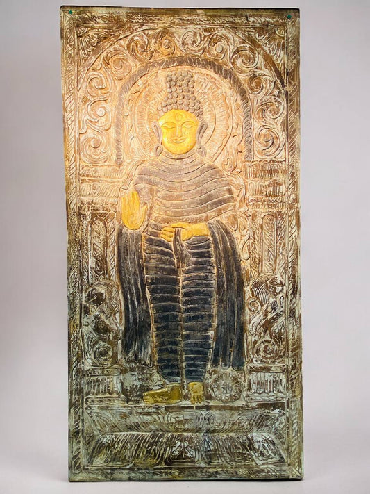 Cuadro en Madera Tallado a Mano con Diseño de Buda
