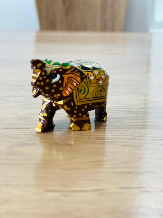 Elefante madera tallado Brush